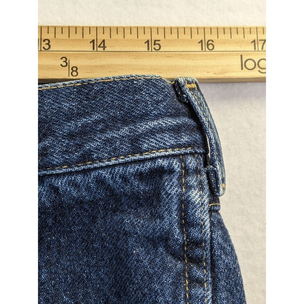 Wrangler Mens 34 x 30 Denim Blue Jeans 100% Cotton Relaxed Fit - Picture 7 of 14